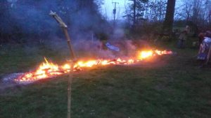 Phoenix Flames fire walks Northampton